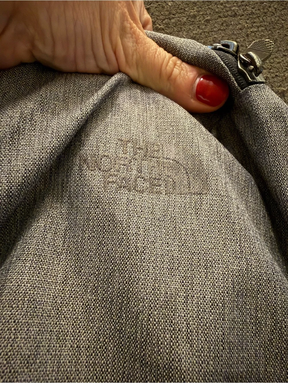 The North Face Gray and Black Backpack